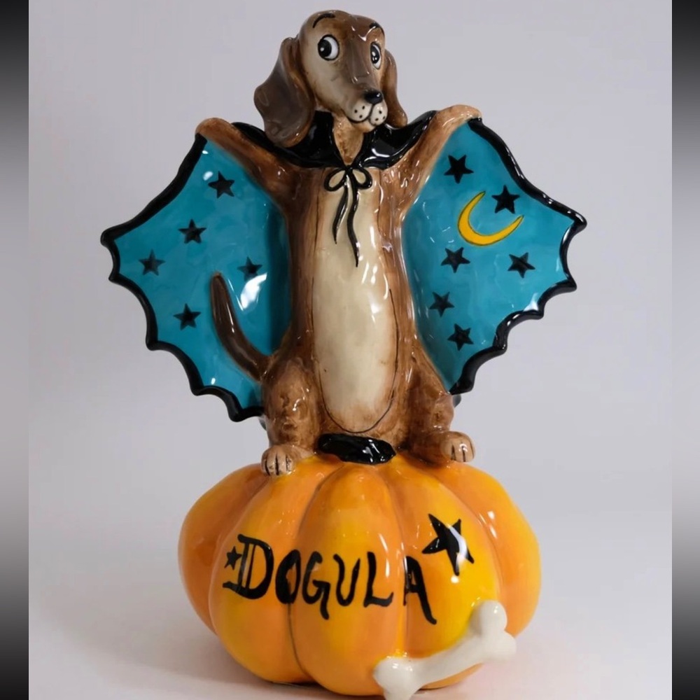 BlueSky Clayworks “Dogula” Halloween Vampire Dachshund Figurine